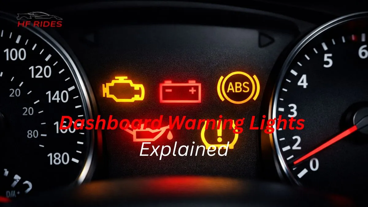 A car dashboard showing all the dashboard warning lights at the same time. - Dashboard lights and what they mean