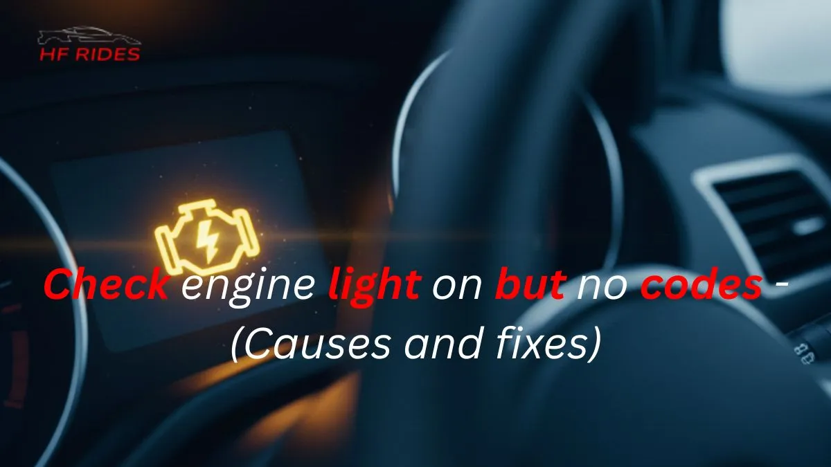 A car dashboard showing check engine light without any code - Check engine light on but no codes