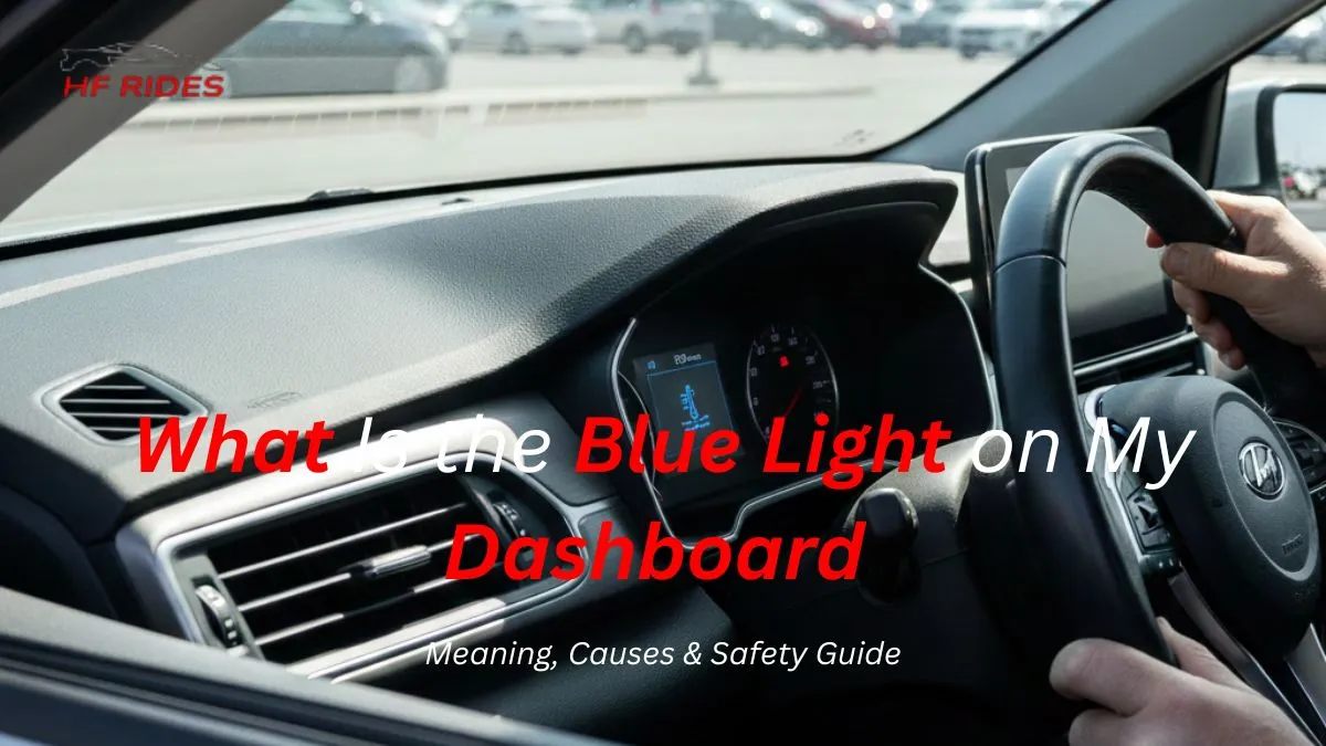 A car dashboard showing blue coolant indicator on the dashboard - What Is the Blue Light on My Dashboard