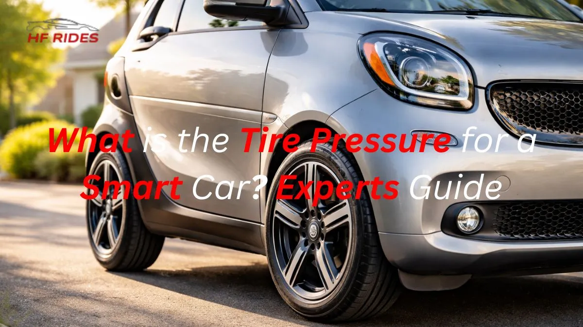 A smart car parked on a road on a sunny day - What is the Tire Pressure for a Smart Car